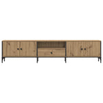Tv-Benk Med Skuff Artisan Eik 200X25X44 Cm Konstruert Tre