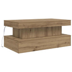 Salongbord Med Led-Lys Artisan Eik 50X50X40 Cm