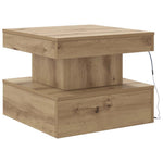 Salongbord Med Led-Lys Artisan Eik 50X50X40 Cm