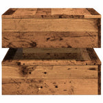 Salongbord Med Led-Lys Gammelt Tre 50X50X40 Cm