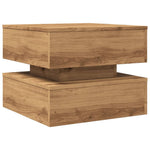 Salongbord Med Led-Lys Artisan Eik 50X50X40 Cm
