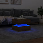 Salongbord Med Led-Lys Artisan Eik 50X50X40 Cm