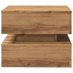 Salongbord Med Led-Lys Artisan Eik 50X50X40 Cm