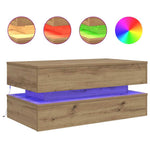 Salongbord Med Led-Lys Artisan Eik 90X50X40 Cm