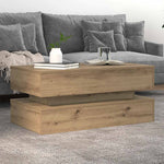 Salongbord Med Led-Lys Artisan Eik 90X50X40 Cm