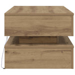 Salongbord Med Led-Lys Artisan Eik 90X50X40 Cm