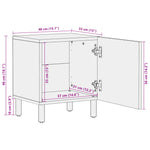 Nattbord Svart 40X33X46 Cm Heltre Mango