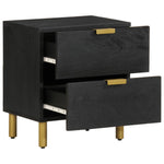 Nattbord Svart 40X33X46 Cm Heltre Mango