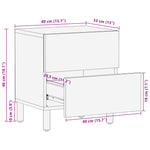 Nattbord Svart 40X33X46 Cm Heltre Mango