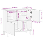 Skjenk Svart 80X33X75 Cm Konstruert Tre