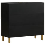 Skjenk Svart 80X33X75 Cm Konstruert Tre