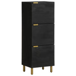 Highboard Svart 40X33X110 Cm Konstruert Tre