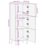 Highboard Svart 40X33X110 Cm Konstruert Tre