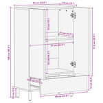 Highboard Svart 60X33X100 Cm Konstruert Tre