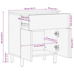 Nattbord Brun 50X33X60 Cm Heltre Mango