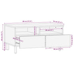 Salongbord Brun 80X54X40 Cm Heltre Mango
