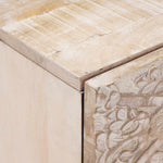Nattbordskap 2 Pcs Hvit 40 X 33,5 X 46 Cm Massiv Mango Tre