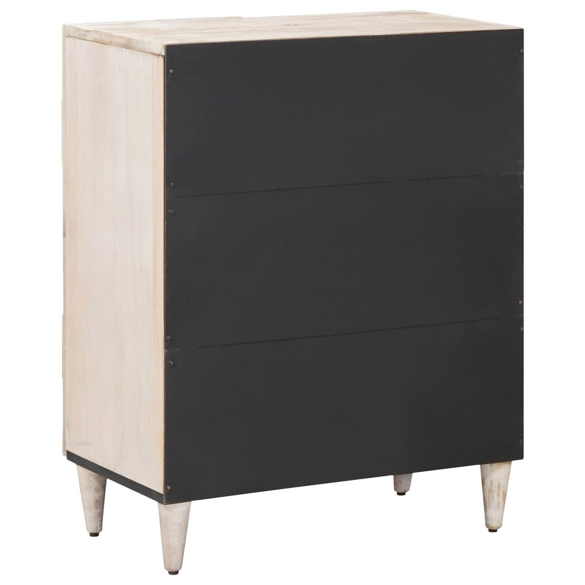 Oppbevaringssideboard Hvit 60 X 33,5 X 75 Cm Massiv Mango Tre