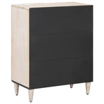 Oppbevaringssideboard Hvit 60 X 33,5 X 75 Cm Massiv Mango Tre