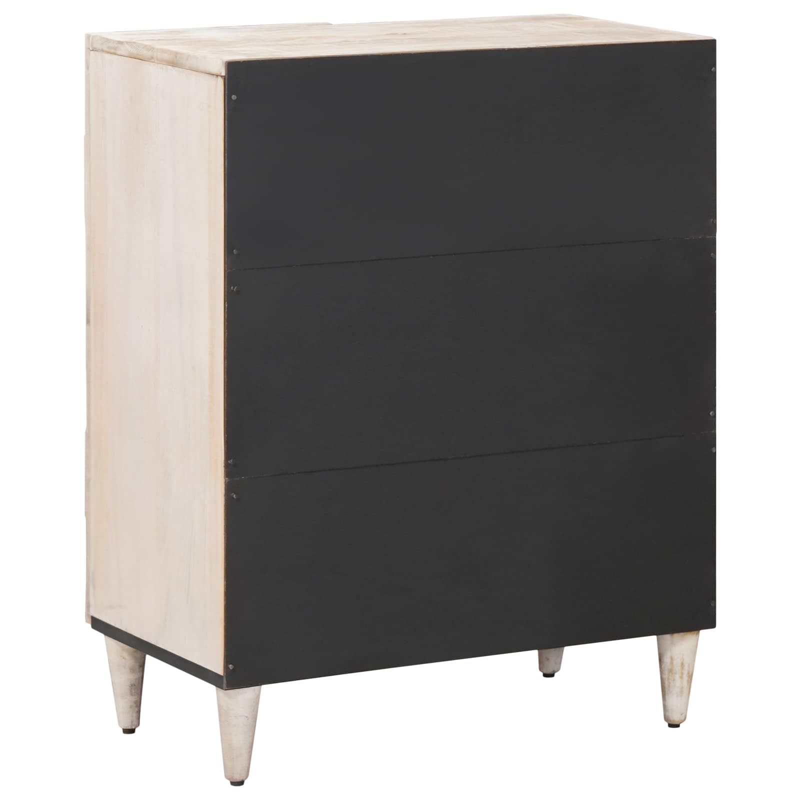Oppbevaringssideboard Hvit 60 X 33,5 X 75 Cm Massiv Mango Tre