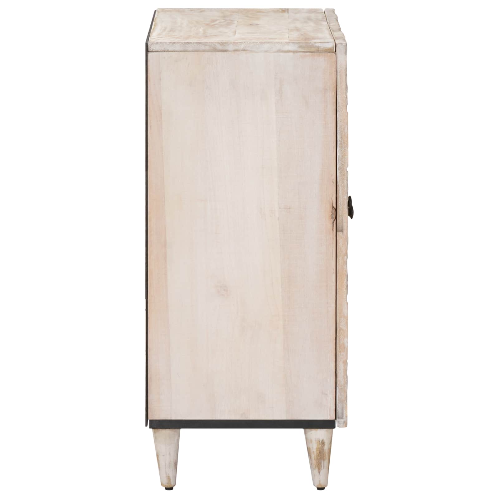 Oppbevaringssideboard Hvit 60 X 33,5 X 75 Cm Massiv Mango Tre