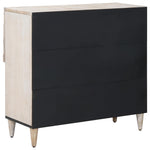 Serviesskap Med Lagring Hvit 80 X 33,5 X 75 Cm Massiv Mango Tre