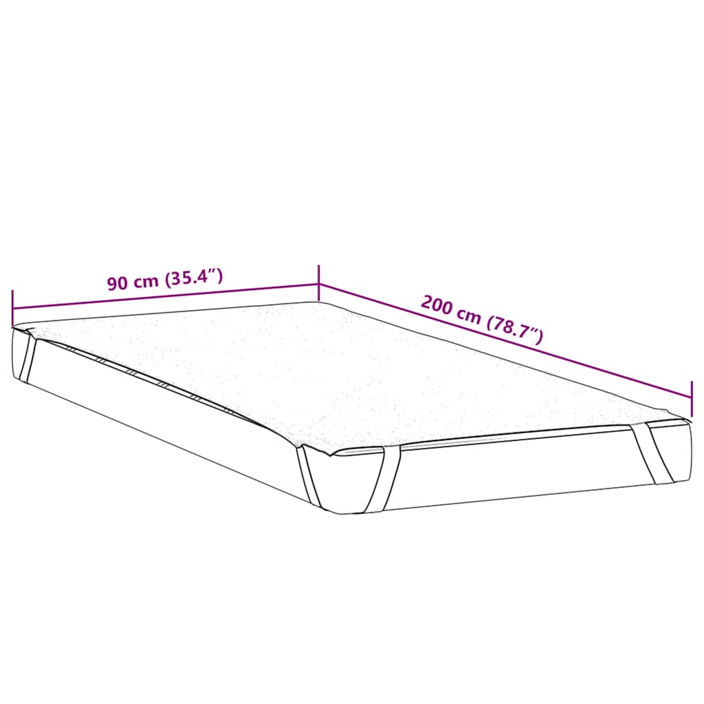 Madrassbeskytter Hvit 90X200 Cm Vanntett