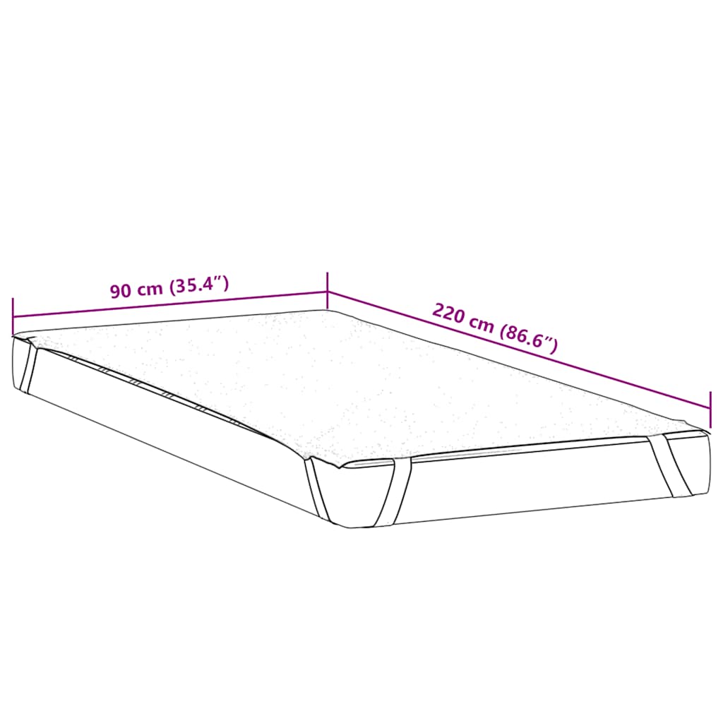 Madrassbeskytter Hvit 90X220 Cm Vanntett