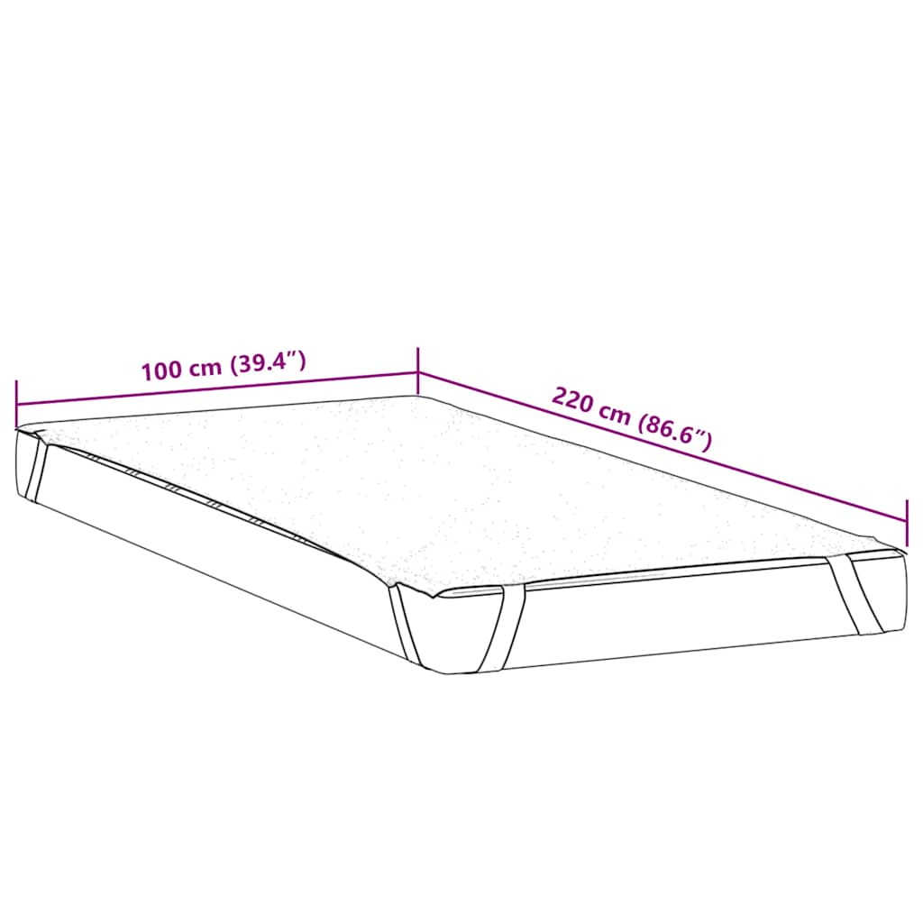 Madrassbeskytter Hvit 100X220 Cm Vanntett