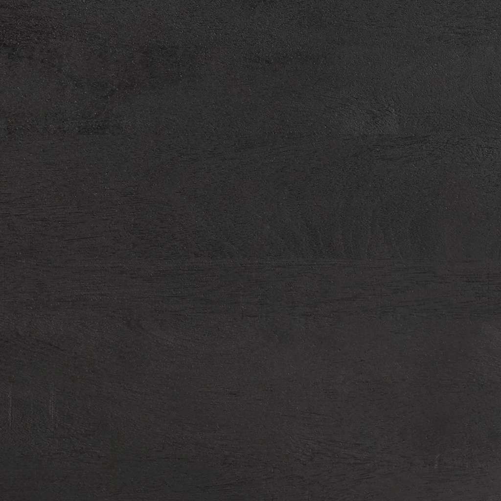 Nattbord Med Dør 2 Pcs Svart 40 X 33 X 46 Cm Massiv Mango Tre