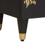 Nattbordskap Med Skuff Svart 40 X 33 X 46 Cm Massiv Mango Tre