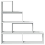 Bokhylle 4 Etasjer Hvit 143,5X29X143,5 Cm Konstruert Tre