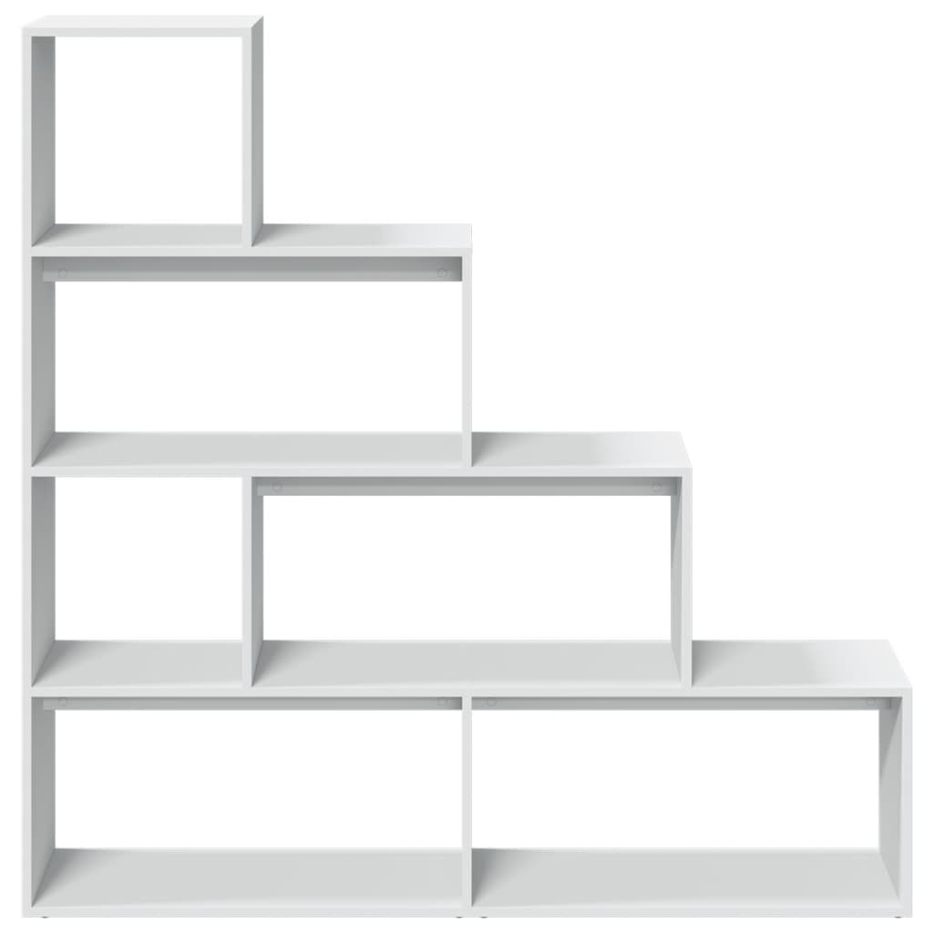 Bokhylle 4 Etasjer Hvit 143,5X29X143,5 Cm Konstruert Tre