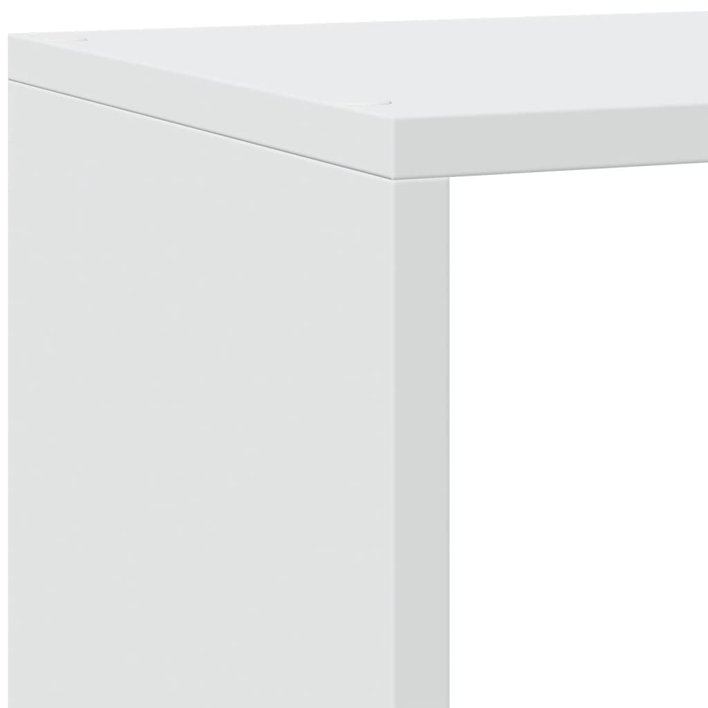 Bokhylle 4 Etasjer Hvit 143,5X29X143,5 Cm Konstruert Tre