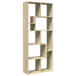 Romdeler Bokhylle Sonoma Eik 67X25X161,5 Cm Konstruert Tre