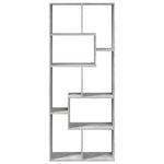 Romdeler Bokhylle Betonggrå 67X25X161,5 Cm Konstruert Tre