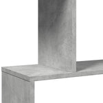 Romdeler Bokhylle 6 Lag Betonggrå 70X24X193 Cm Konstruert Tre