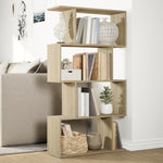 Romdeler Bokhylle 4 Lag Sonoma Eik 70X24X129 Cm Konstruert Tre