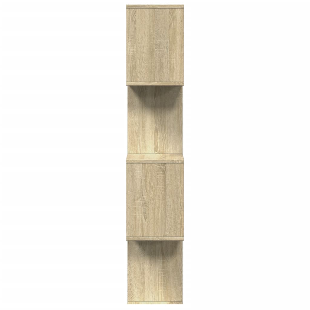 Romdeler Bokhylle 4 Lag Sonoma Eik 70X24X129 Cm Konstruert Tre