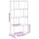 Bokhylle Artisan Eik 60X20X120,5 Cm Konstruert Tre