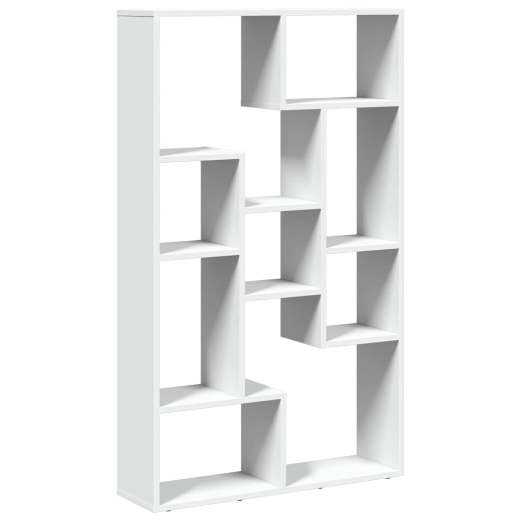 Bokhylle Hvit 72X20X120 Cm Konstruert Tre