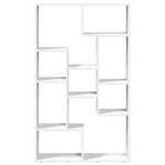 Bokhylle Hvit 72X20X120 Cm Konstruert Tre