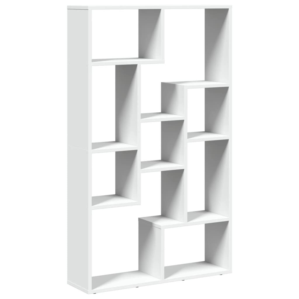 Bokhylle Hvit 72X20X120 Cm Konstruert Tre