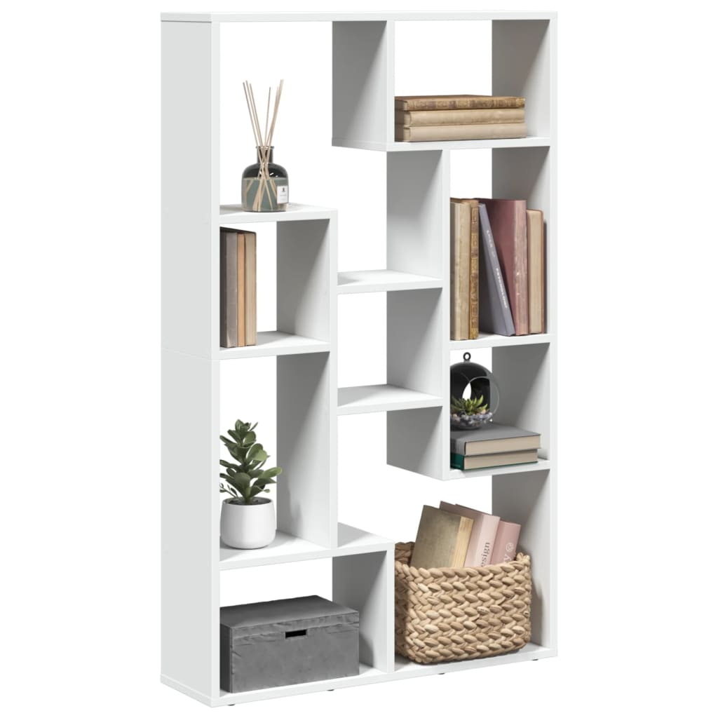 Bokhylle Hvit 72X20X120 Cm Konstruert Tre