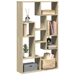 Bokhylle Sonoma Eik 72X20X120,5 Cm Konstruert Tre