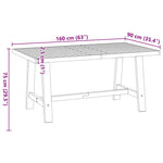 Spisebord Noain A-Formede Ben 160X90X75 Cm Heltre Furu