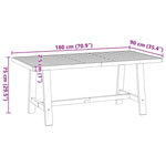 Spisebord Noain A-Formede Ben 180X90X75 Cm Heltre Furu