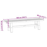Spisebenk Noain A-Formede Ben 180X40X45 Cm Heltre Furu