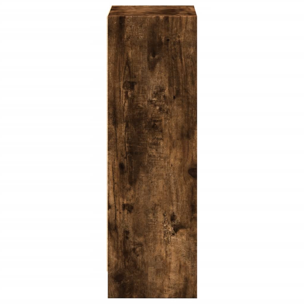 Bokhylle Røkt Eik 40X24X76 Cm Konstruert Tre