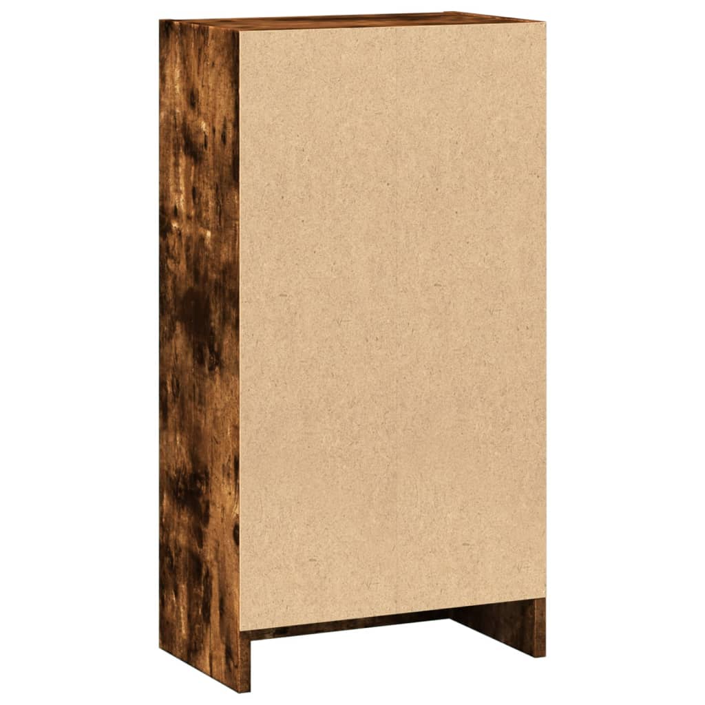 Bokhylle Røkt Eik 40X24X76 Cm Konstruert Tre